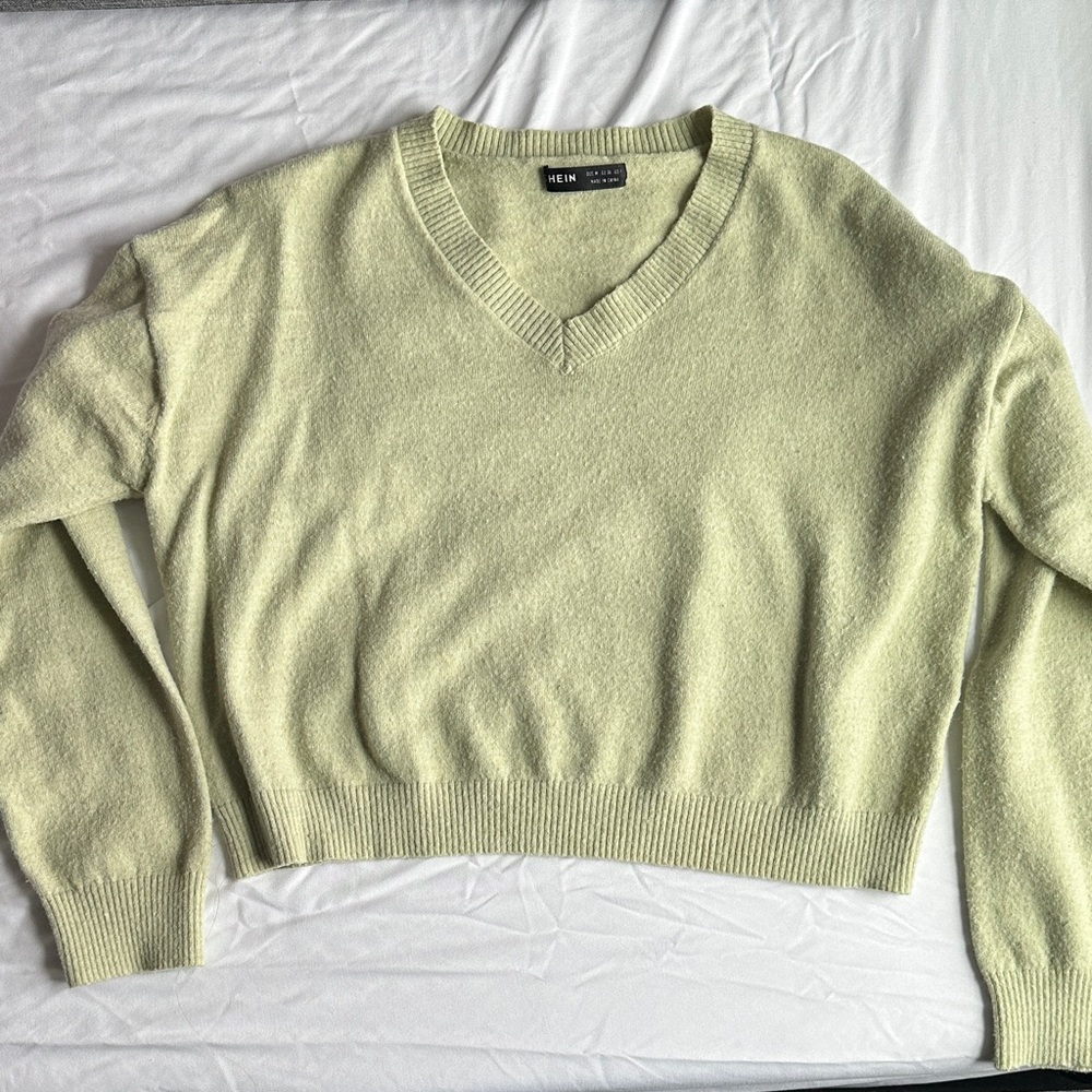 SHEIN Soft Pastel V-Neck Sweater